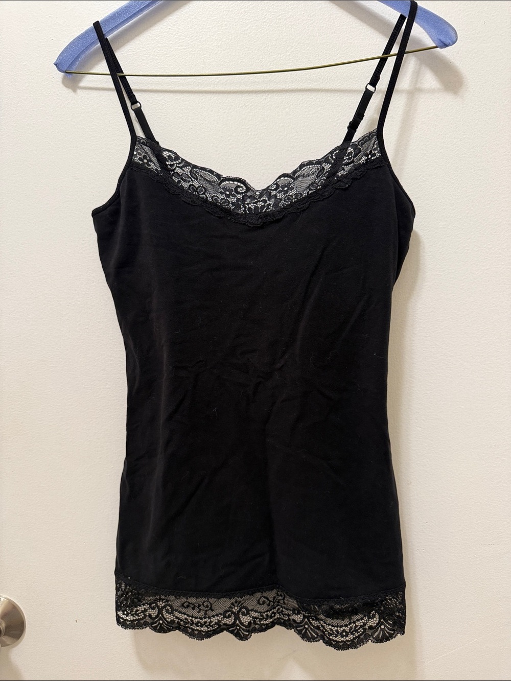 Express Black Lace-Trim Camisole Tank